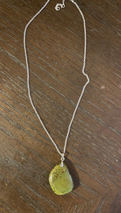 Nevada Green Turquoise Pendant Necklace