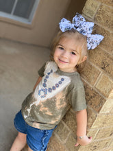 Load image into Gallery viewer, Olive Bleached Squash Blossom Tee